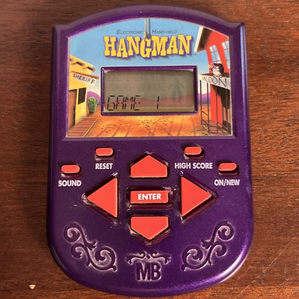 Vintage 2002 Milton Bradley Hangman Electronic Handheld Game Tested Works Words